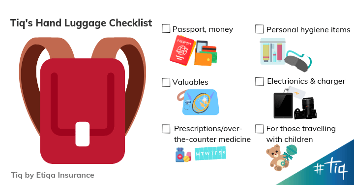 Tiq by Etiqa Insurance - Hand Luggage Checklist