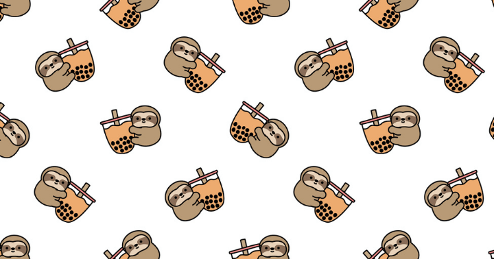 bubble tea sloths for life