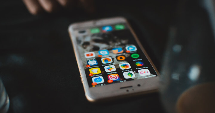 Mobile phone in the dark
