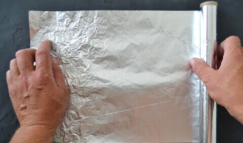 Aluminum foil can be great for your cleaning hacks