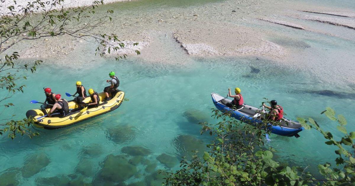 Canoeing in Indonesian island