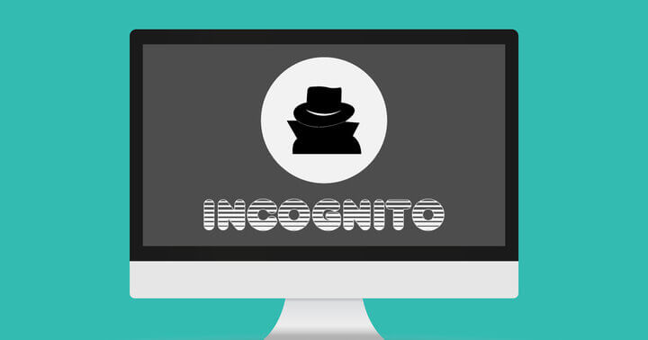 Computer screen showing incognito mode