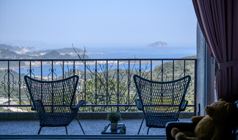 Hotel view overlooking the ocean