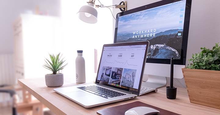 Neat desk at home