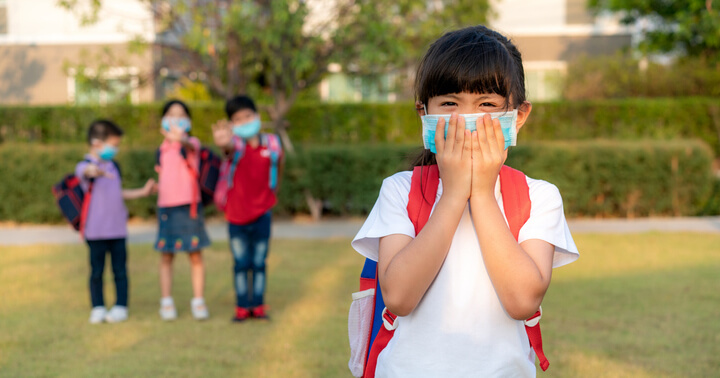 Students still having fun while social distancing at school