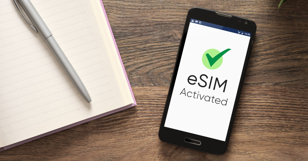 smartphone-displaying-esim-activated-message