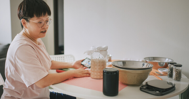 Smart speaker at home