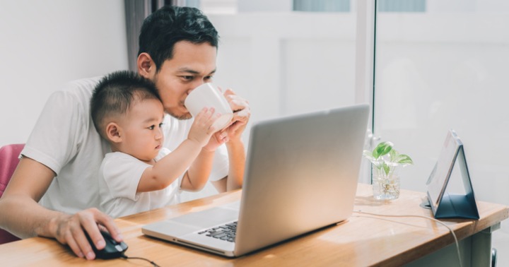 father and son cute moment